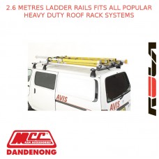 2.6 METRES LADDER RAILS FITS ALL POPULAR HEAVY DUTY ROOF RACK SYSTEMS